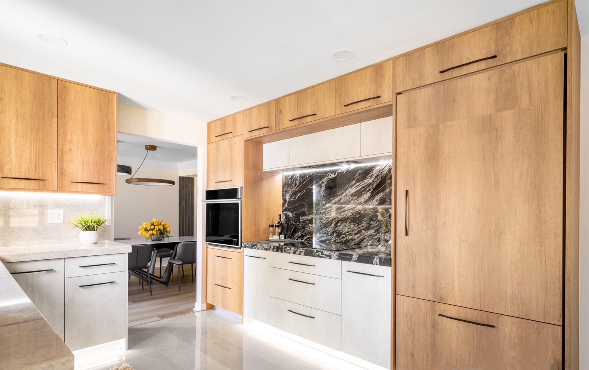 Custom kitchen renovation with white cabinetry in Ardmore, PA
