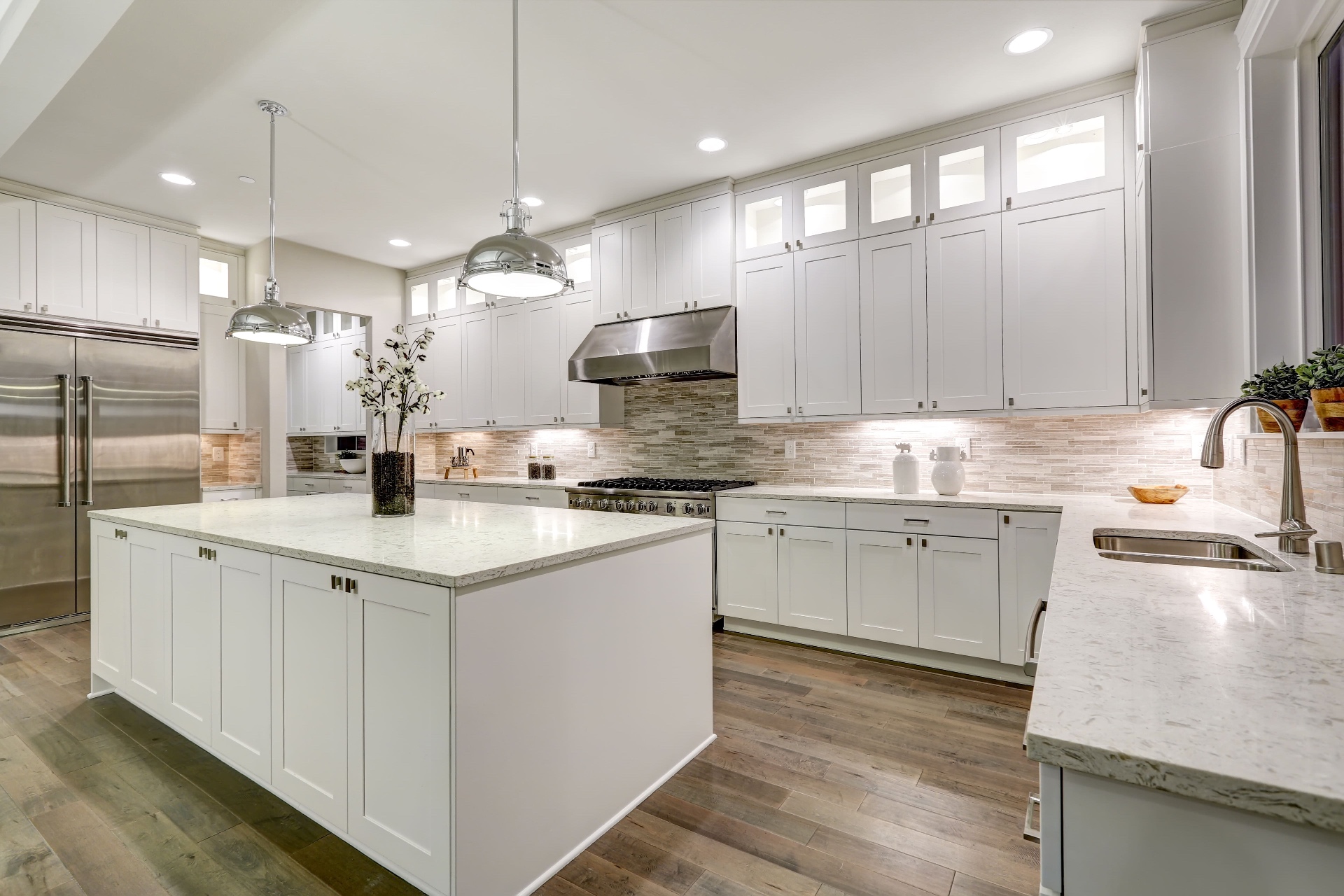 White-and-Marble Kitchen Refresh — Ardmore, PA