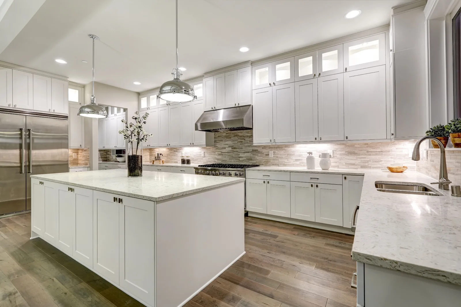 White-and-Marble Kitchen Refresh — Ardmore, PA